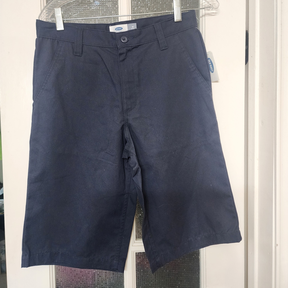 Old Navy Boy's Dark Blue Flat Front Shorts